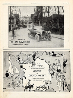 Onoto (Mich) & Chenard & Walcker (Cars) 1914