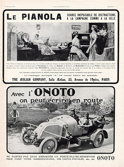 Onoto (Pens) & Pianola (Aeolian Company) 1911