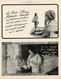 Onoto (Pens) 1911 Gellé Frères Régina Badet Autograph
