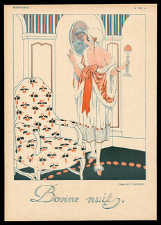 Fabiano 1917 ''Bonne Nuit'' sexy looking girl