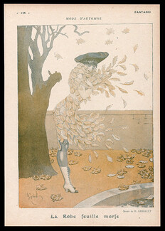 Gerbault 1917 ''La Robe Feuille Morte'' autumn leaves