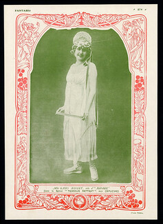 Mlle Gaby Boissy 1916 rôle d'Aspasie, revue ''Tambour Battant''