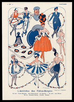Fabiano 1916 L'Archiduc des Folies-Bergère Jane Marnac Music hall