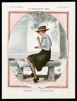 Léonnec 1918 ''Le Restaurant Idéal'' stockings