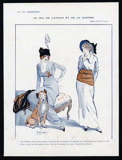 Préjelan 1915 Elegant Parisienne, Dog
