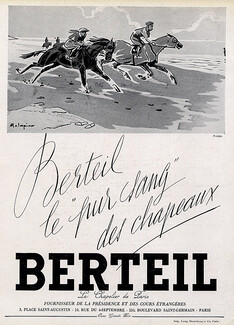 Berteil (Men's Hats) 1937 Horse racing
