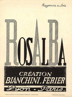 Bianchini Férier (Textile) 1937 Rosalba, Bonfils