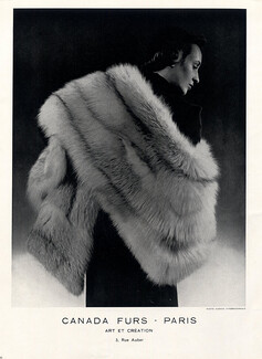 Canada Furs 1950 Fashion Photography Fur Coat