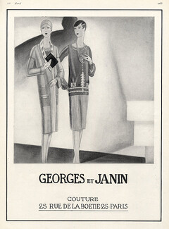 Georges et Janin 1929 Fashion Illustration