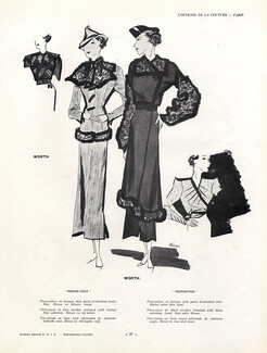 Worth 1934 Bénigni Fashion Illustration