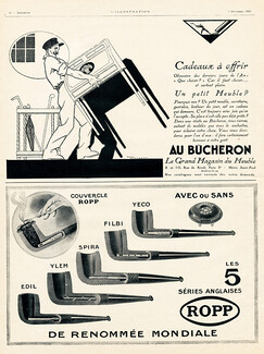 Au Bûcheron (René Vincent) & Ropp (smoking pipe) 1925