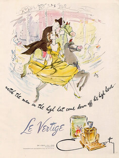 Coty (Perfumes) 1947 Eric, Carousel, Merry-go-round, Vertige