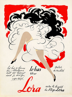 Lora (Lingerie) 1955 Stockings Hosiery French Cancan