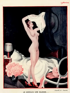 Léon Bonnotte 1932 Undressing Nude Sexy Looking Girl
