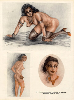 Corbery 1933 Peuhl Dancer Nude, Yassi Katanga Princess, Sexy Looking Girl