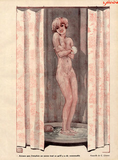 Leonnec 1932 Shower Nude