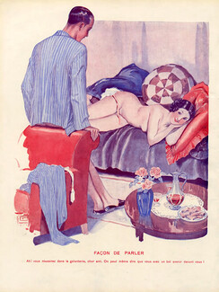 Georges Léonnec 1932 "Façon de parler", Nude