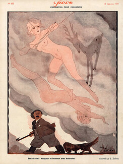 Sacha Zaliouk 1929 Nude, Huntress