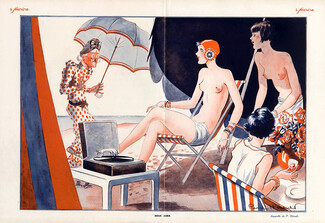 Herault 1929 Bathing Beauty Topless