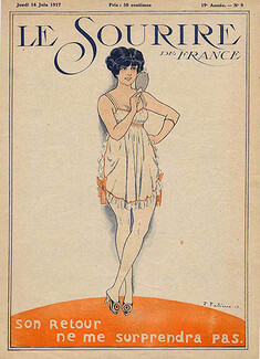 Fabien Fabiano 1917 Nightgown, Sexy Looking Girl