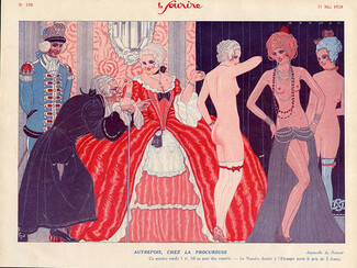 Ranson 1928 Chez la Procureuse...Nude Risque, 18th Century Costumes
