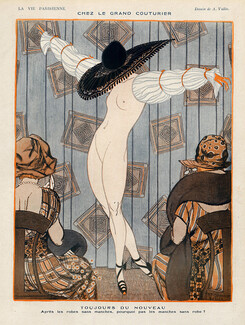 Chez le Grand Couturier — Toujours du Nouveau, 1919 - Armand Vallée New Fashion Show Nude