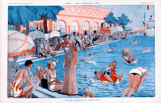 Henry Fournier 1930 Bathing Beauties French Riviera Palm Beach