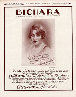 Bichara (Perfumes & Cosmetics) 1929 Huguette Duflos, photo Manuel Frères