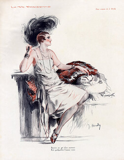 Hardy 1929 Flapper Elegant Parisienne Fan