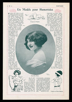 Un Modèle pour Humoristes, 1912 - Henriette Samy Art modeling, Photo Waléry