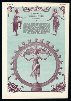 Nila Devi 1913 ''L'Idole Turquoise'' Oriental Dance Cl. Bert