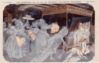 Hérouard 1922 La vie de Chateau, Night-review, lingerie, Corset, Negligee Babydoll, Bedroom