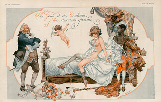 Hérouard 1919 Nude Adultery Tester bed