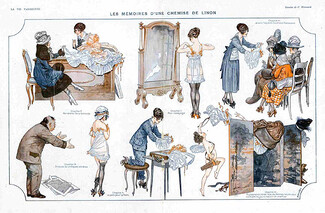 Hérouard 1917 "Les Mémoires d'une Chemise de Linon" Lingerie, fitting