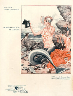 Hérouard 1931 "Le Premier Chapeau de la Sirène" Elegant Mermaid Siren Hat