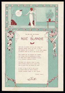 Nuit Blanche, 1911 - Charles Martin Poem, Text by Albert Samain