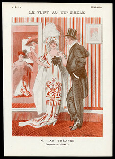 Minartz 1911 ''Au théâtre'' Elegant White Tie
