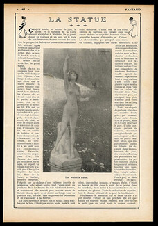 La Statue, 1912 - Raphaël Kirchner Nude, Texte par André Dumas