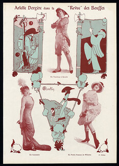 Martin 1912 Arlette Dorgère dans la Revue des Bouffes, Cl. Waléry