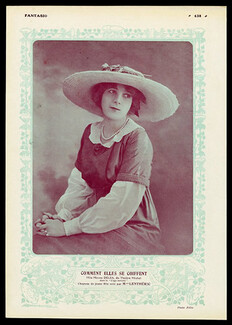 Monna Delza (Portrait) 1912 Mme Lenthéric Hat, Photo Félix