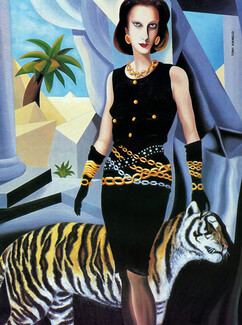 Chanel 1985 Tony Vianello Fashion Illustration Tiger