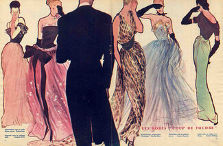 Gruau 1947 Fath Balenciaga Dior Lanvin Lelong