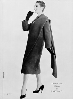 Christian Dior 1954 Photo Jacques Decaux, E. Meyer & Cie