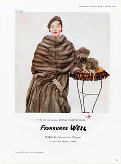 Weil 1954 Fur coat, Poodle, Photo Harry Meerson