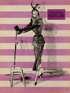 Charles Montaigne 1947 Demachy, Fashion Illustration