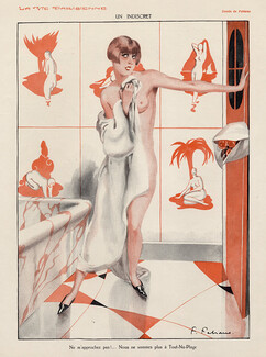 Fabiano 1930 Sexy Girl Nude, Bathroom