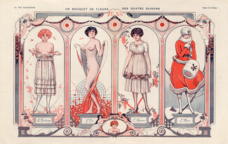 Fabien Fabiano 1916 Nude, The Four Seasons Calendar