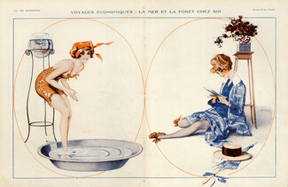 Leo Fontan 1918 "La Mer et la Forêt chez soi" Bathing Beauty, Swimwear