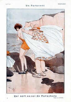 René Giffey 1926 ''Un Paravent'' Bathing Beauty, Swimmer