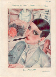 Sacha Zaliouk 1927 Flapper Cigarette Holder Portrait Lesbians